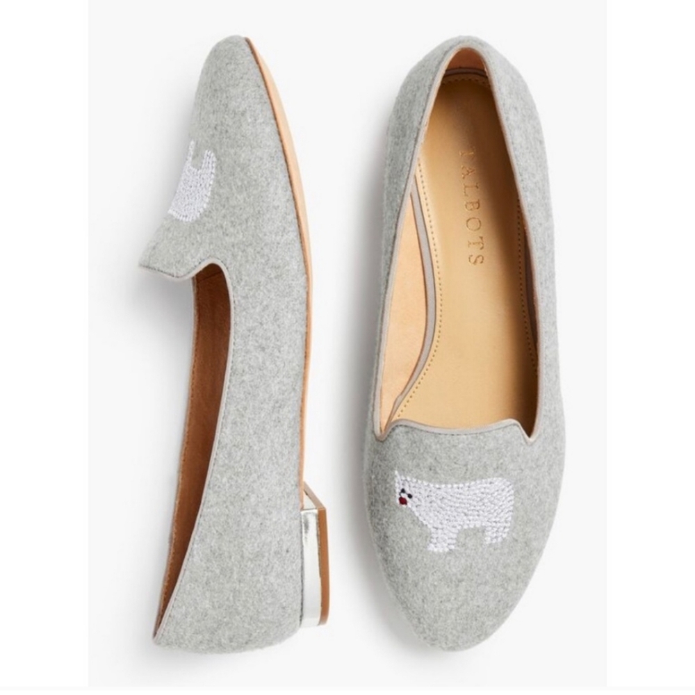 Talbots | Ryan Polar Bear Gray Loafers Size 9